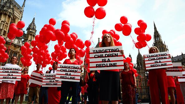 Protesta por muerte de niños en Gaza