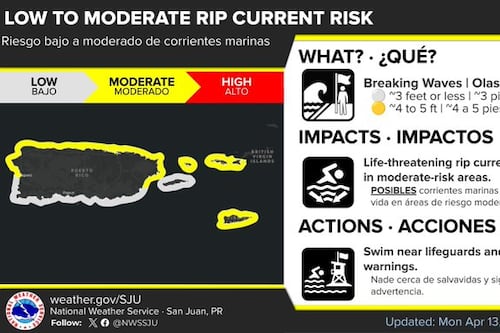 Condiciones del tiempo seguirán inestables tras fortalecimiento de vaguada sobre Puerto Rico