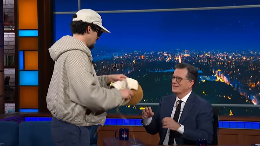 El exponente urbano en el programa The late Show con Stephen Colbert