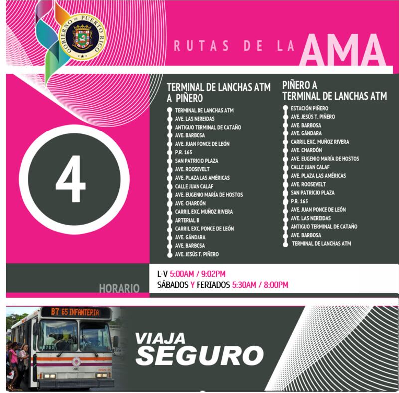 Fiestas patronales de Cataño provocarán cambios en rutas de la AMA