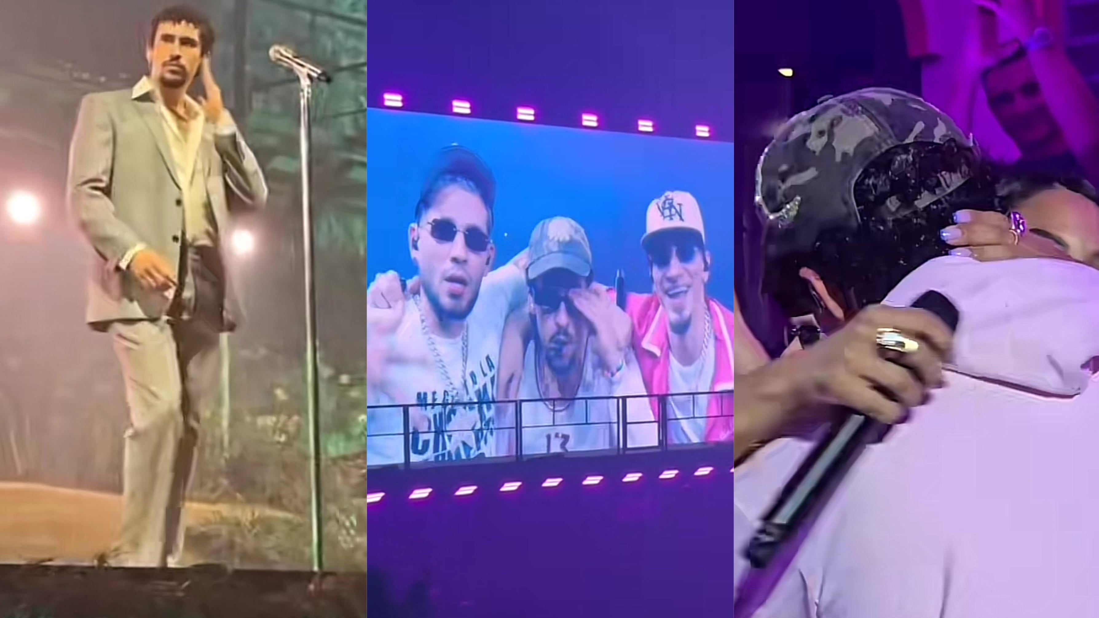 Bad Bunny rindió homenaje a Eddie Palmieri, se presentó junto a Dei V y Omar Courtz, y avivó rumores de romance con RaiNao.