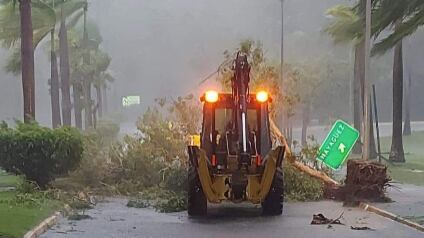 Daños en San Germán tras el paso del huracán Fiona.