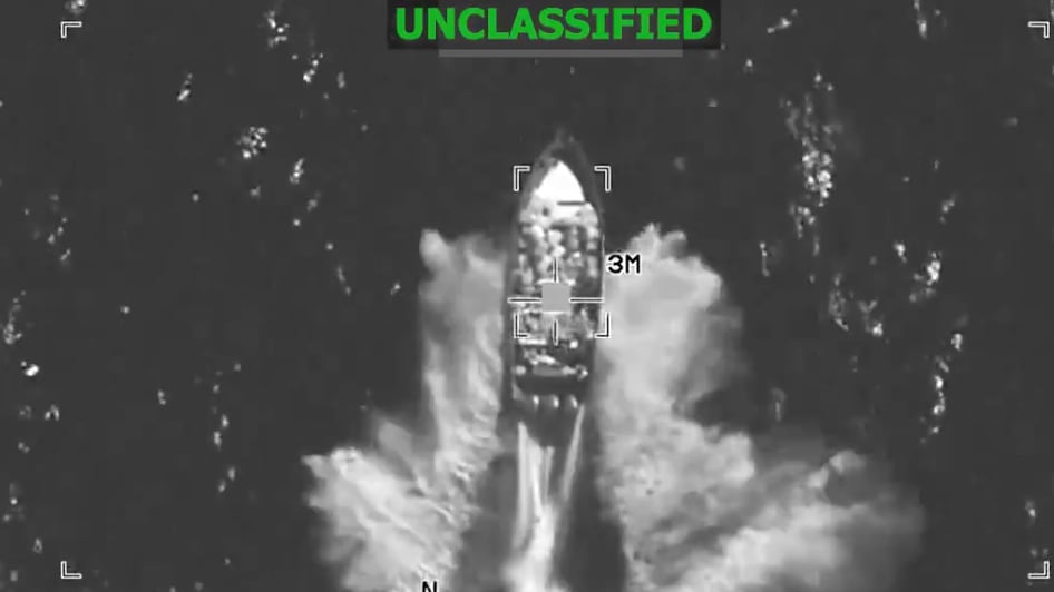 Ataque a presunta narcolancha