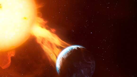 Tormenta solar de grandes proporciones