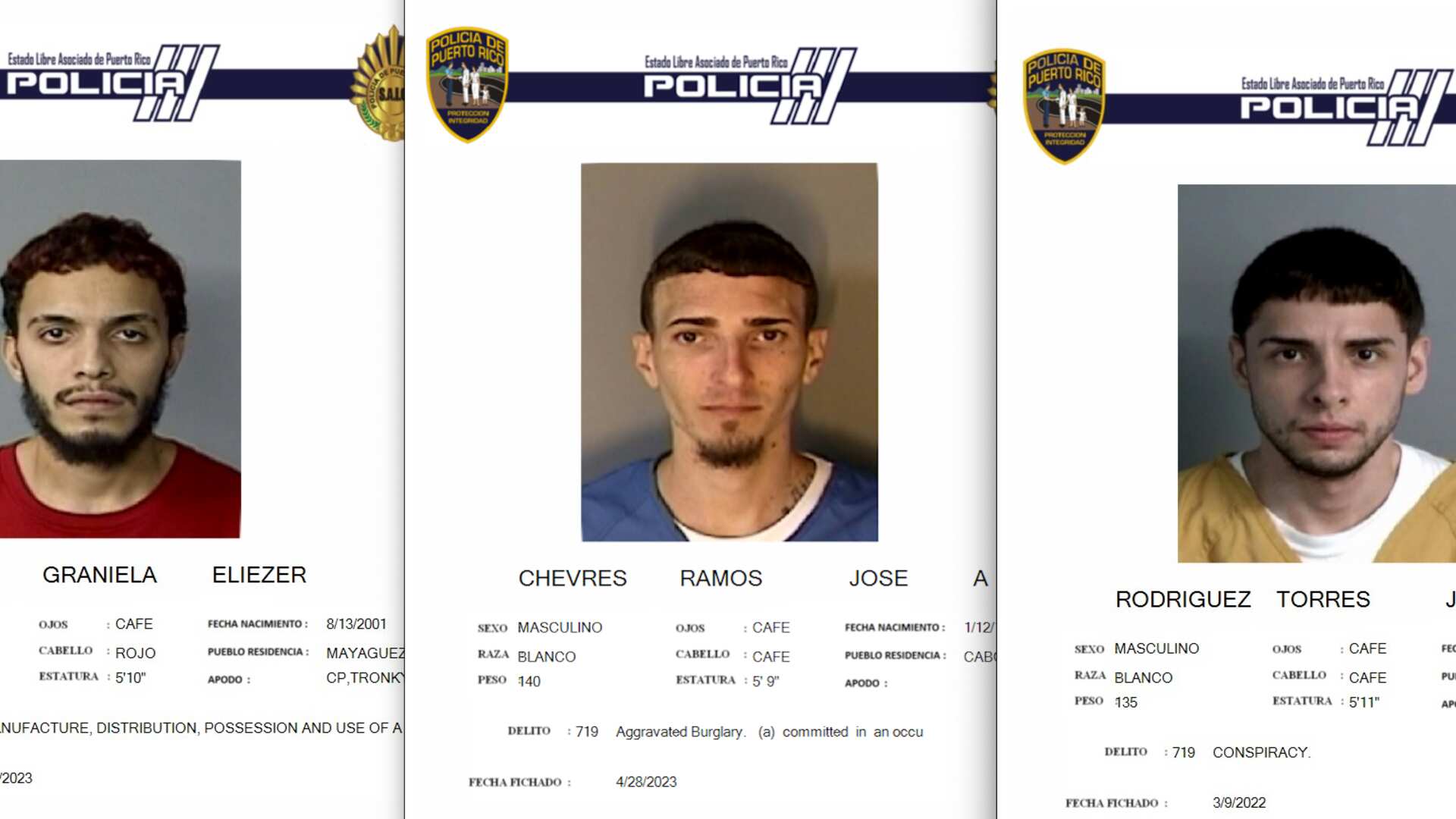 José Chevres Ramos (centro) falleció en la escena.