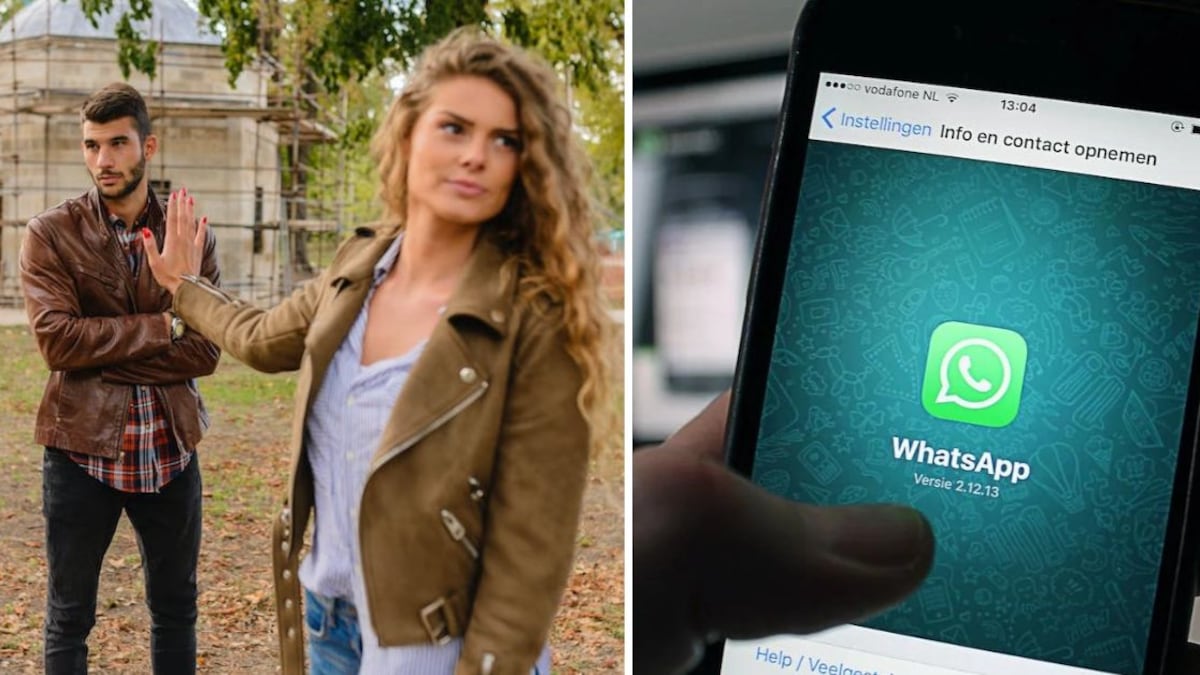 Pareja mensajes de WhatsApp