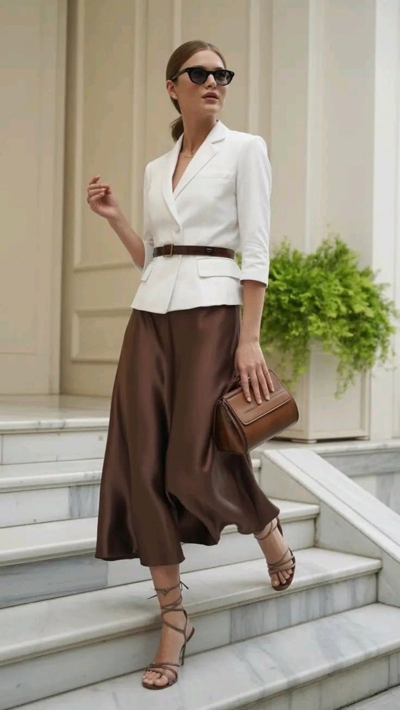 5 looks para llevar faldas largas después de los 40 sin parecer anticuada