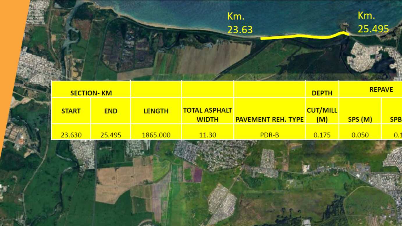 Km 23.6 a km 25.5 en Toa Baja.