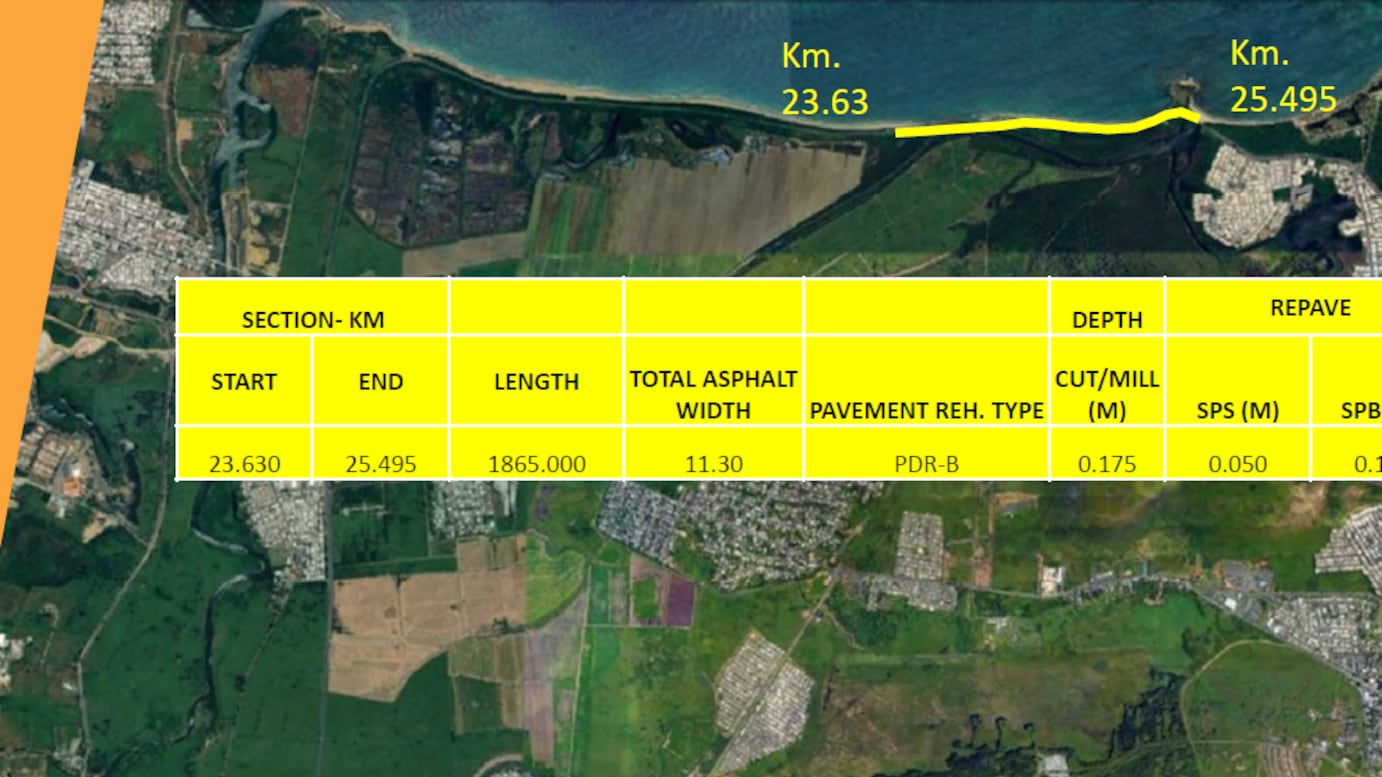 Km 23.6 a km 25.5 en Toa Baja.