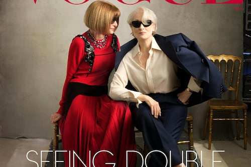 Meryl Streep, como Miranda, y Anna Wintour protagonizan la portada de Vogue para mayo