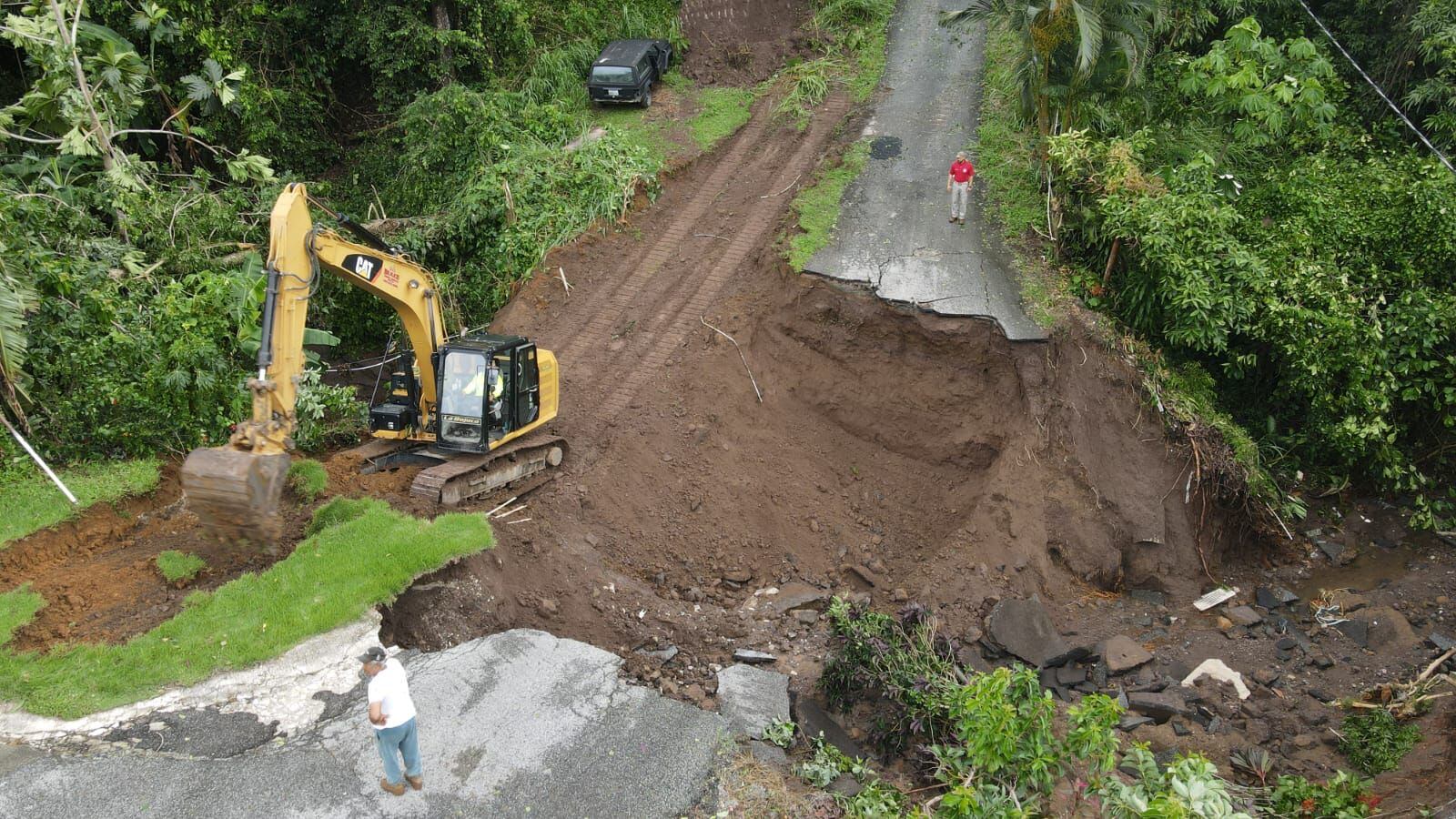 Los municipios de la montaña tuvieron graves derrumbes.