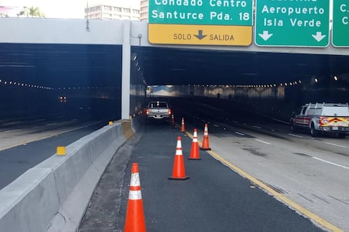 ¡Atención conductores! Trabajos de seguridad cerrarán carriles en el Túnel Minillas