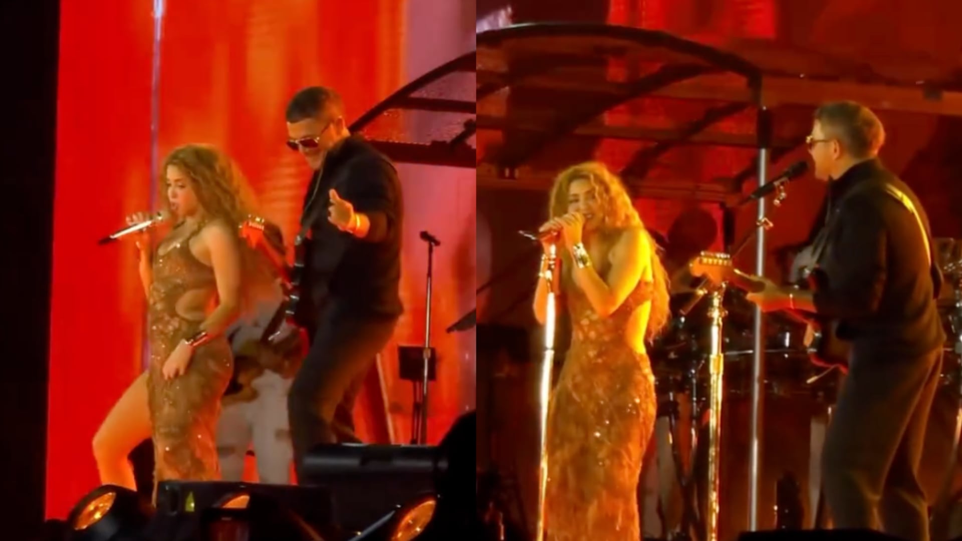Shakira y Alejandro Sanz en concierto
