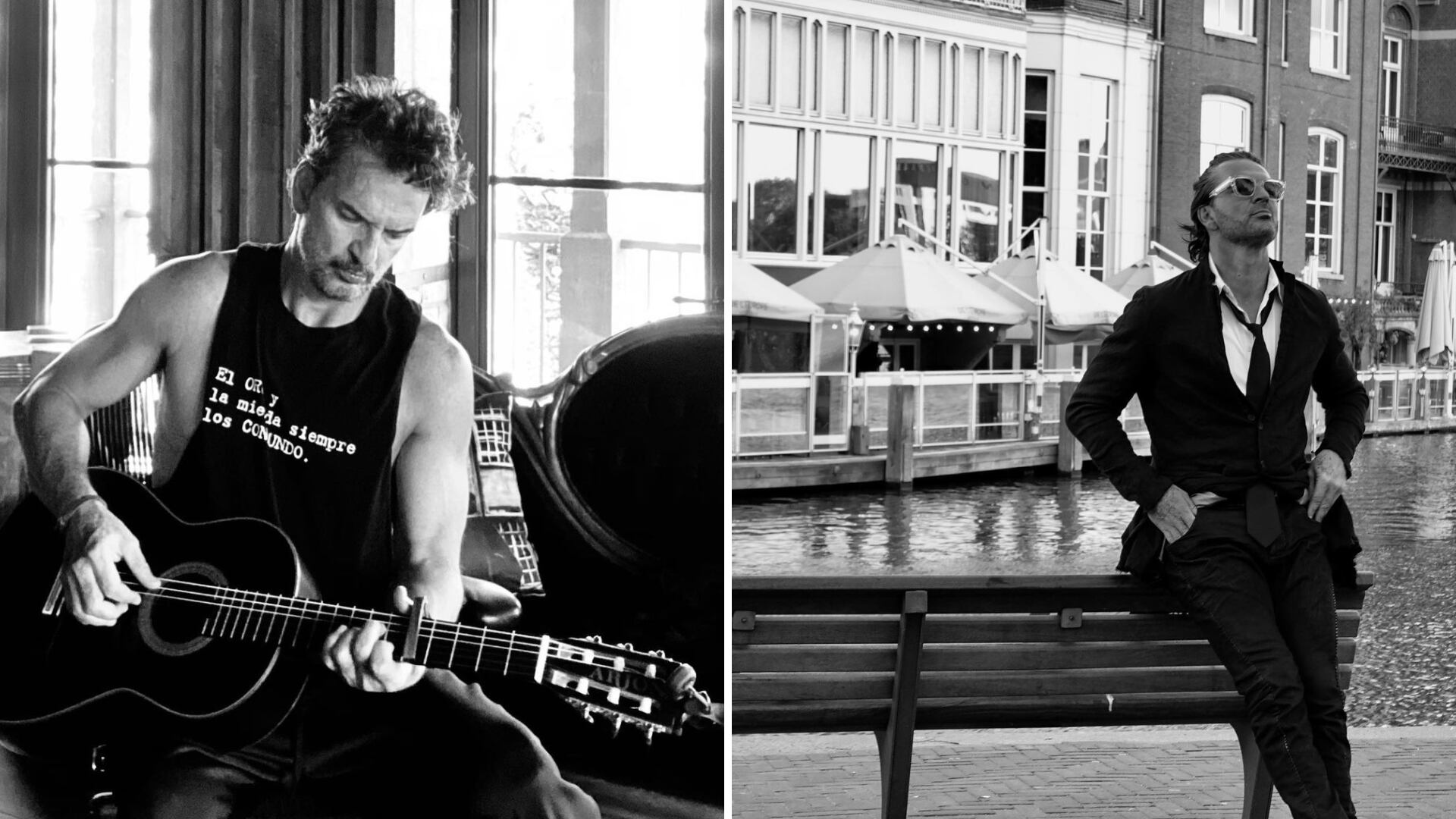 El cantante luce atlético y seductor