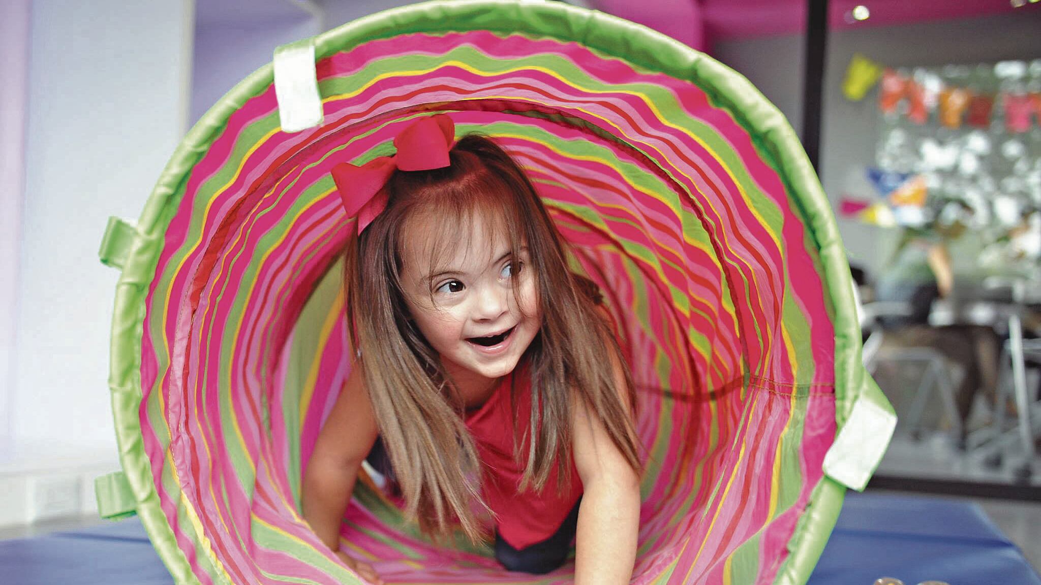 Niña con síndrome de Down