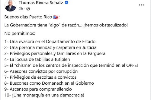 Pica y se extiende la pugna: Rivera Schatz defiende su “obstrucción” y arremete contra la gobernadora y su equipo de trabajo