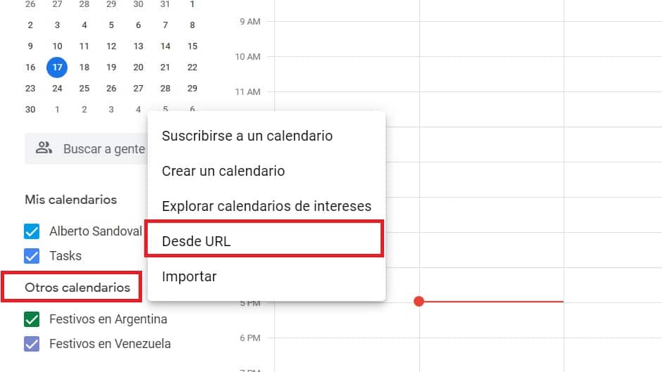 Google Calendar Euro y Copa América