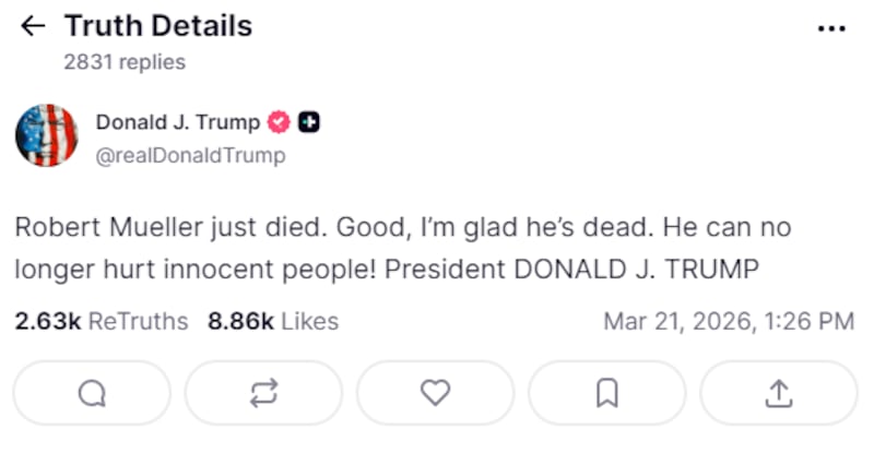 Mueller lideró la investigación sobre la interferencia rusa en 2016.