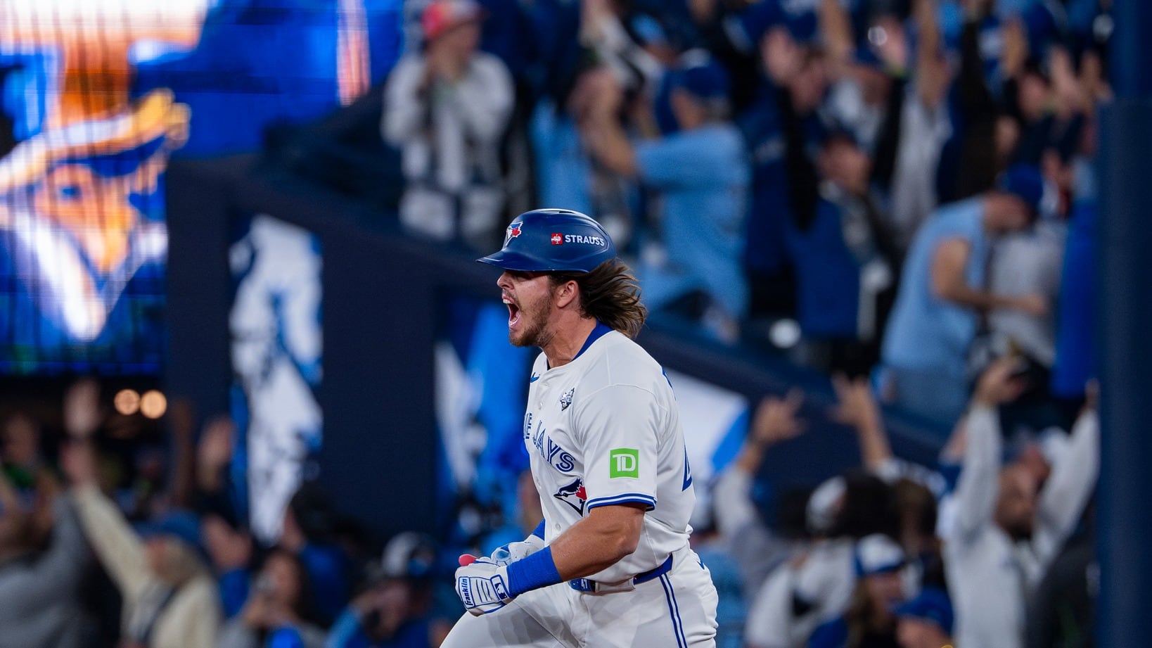 Los Blue Jays en el primer partido ante los Dodgers.