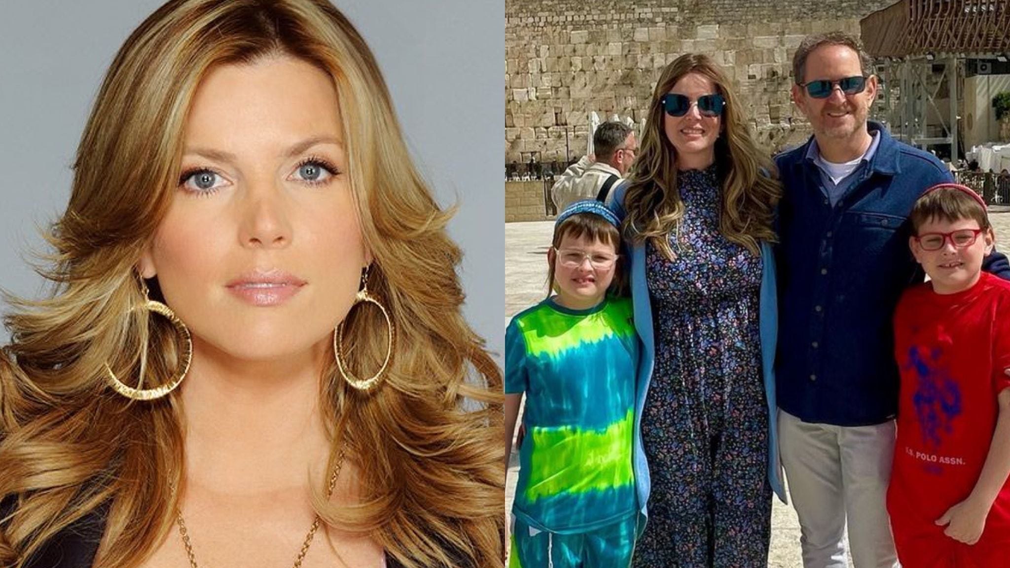 Sarah Mintz cuando se daba a conocer como Maritza Rodríguez (izquierda) y Sarah con su familia.