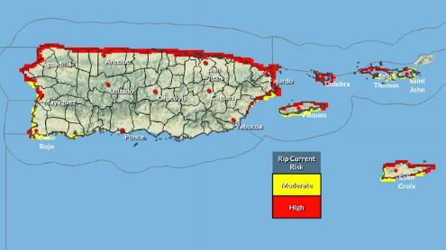 Sigue vigente riesgo alto de corrientes marinas para la mayoría de las playas.