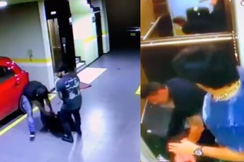 Periodista es captado en video mientras golpea a su pareja con ayuda de su amigo