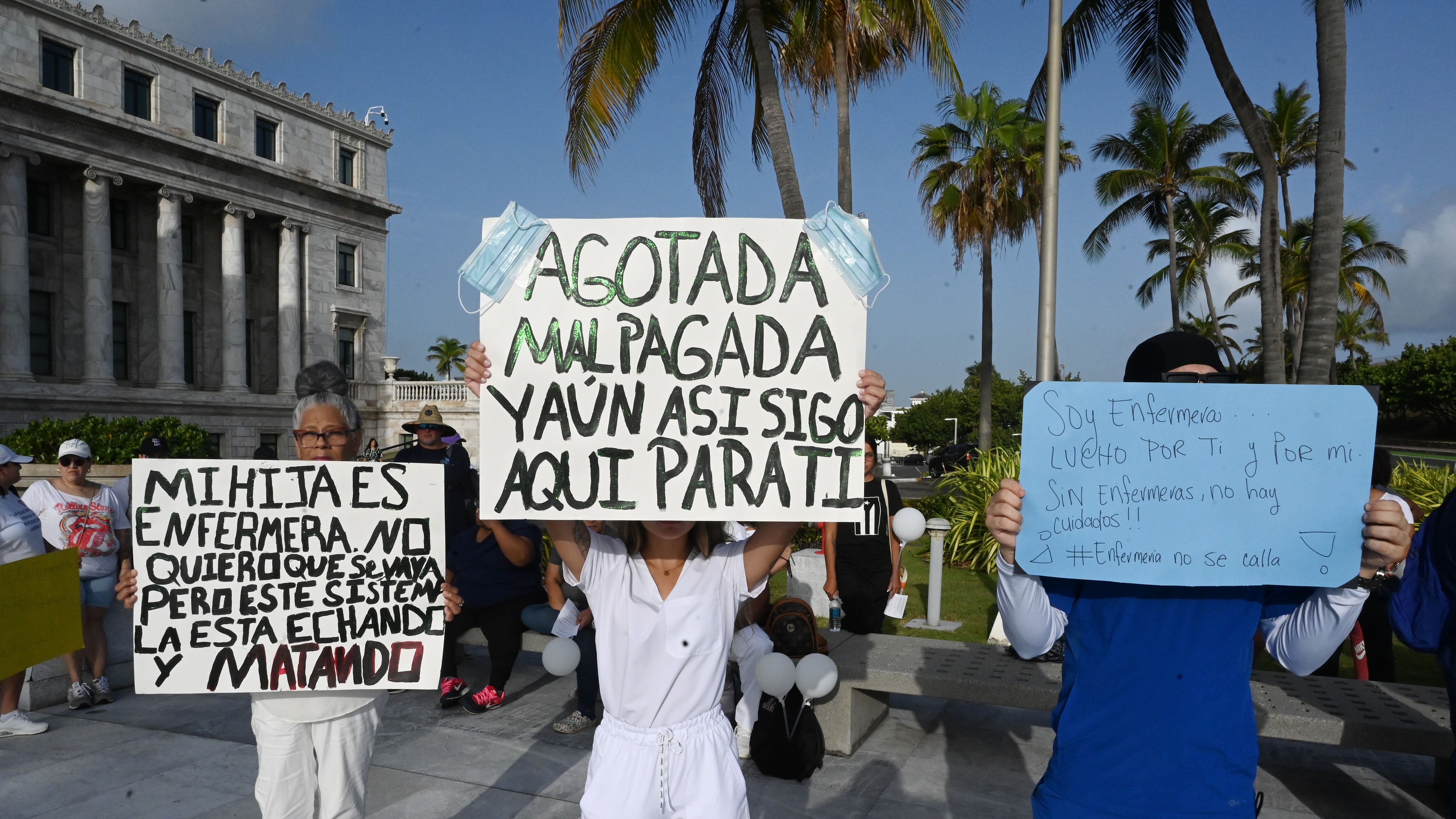 Protesta de enfermeros. Capitolio y Fortaleza