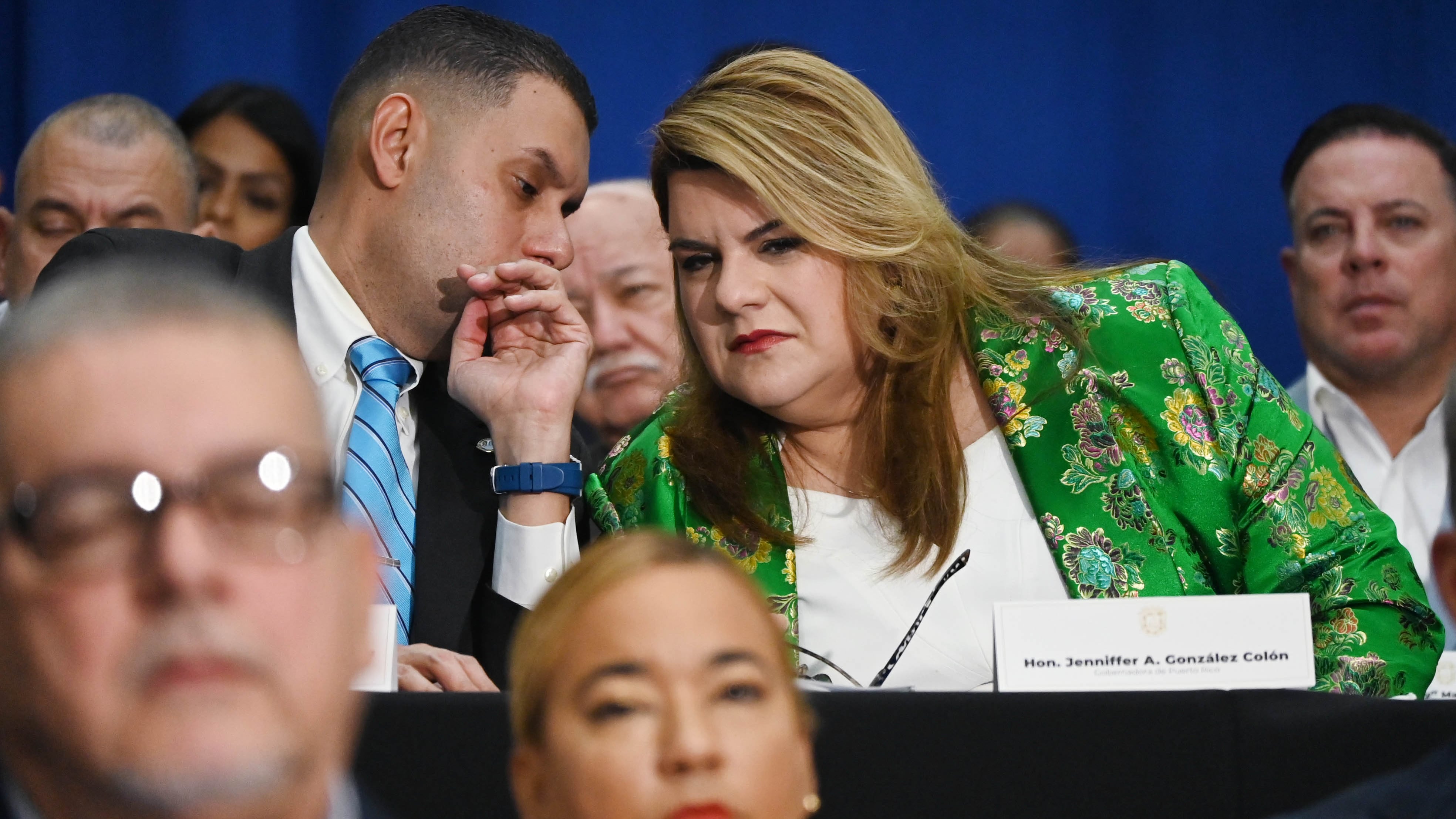 La gobernadora, Jennifer González se reúne con los alcaldes del país. Donde se discutió sobre el impuesto al inventario.