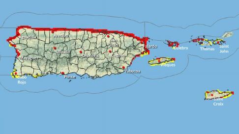 Riesgo alto de corrientes marinas.