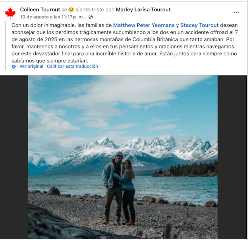 Anuncio de la muerte de Fotografía de Stacey Tourout y Matthew Yeomans