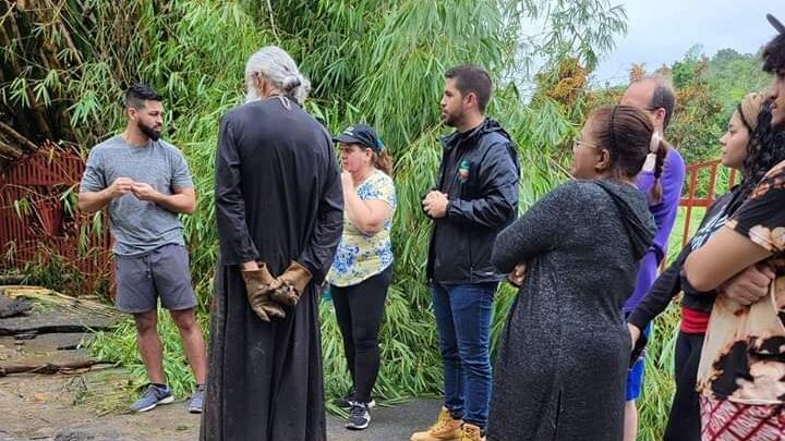 Alcalde de San Germán inspecciona daños tras el paso del huracán Fiona.