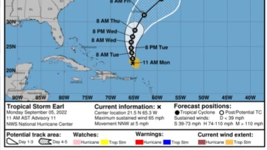SNM ubica a Earl al norte de la isla de San Thomas
