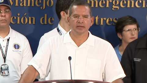 Gobernador Pedro Pierluisi en emergencia tormenta Fiona.