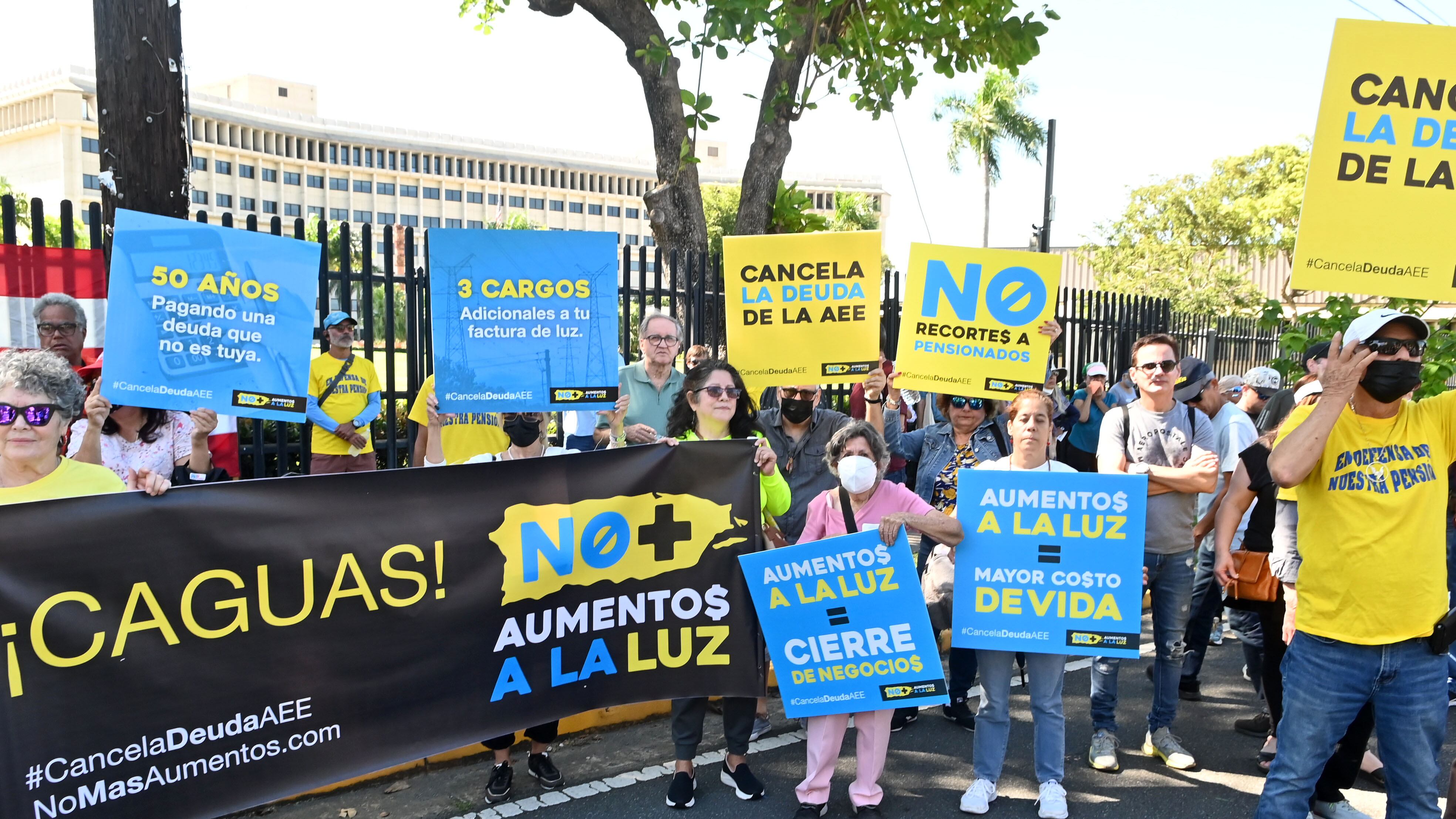 Protesta Reestructuración deuda AEE. Frente al tribunal Federal