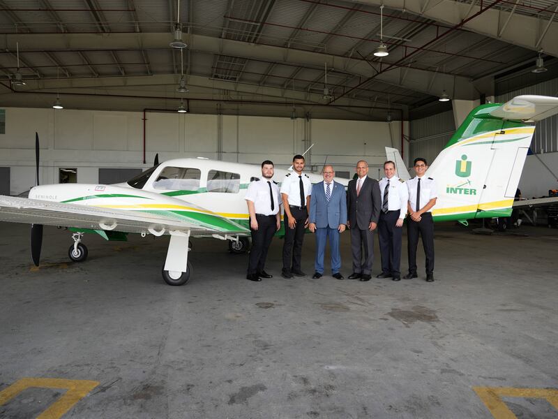 Nuevo avión de entrenamiento para la Escuela de Aeronáutica de la Interamericana.