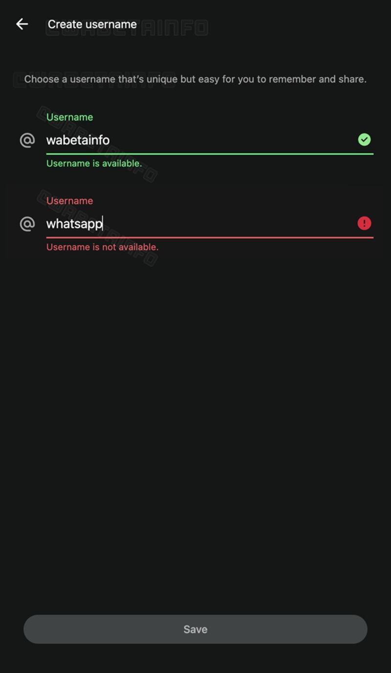WhatsApp user name