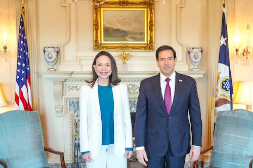 María Corina Machado califica de “excelente” reunión con Marco Rubio en Washington