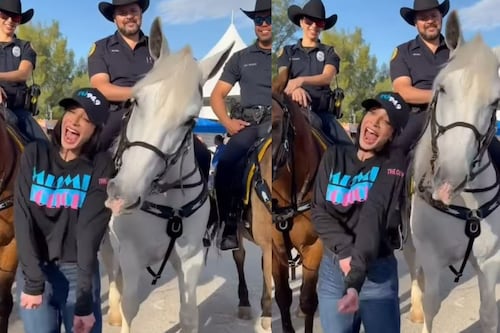 ¡Tremendo susto! Dayanara Torres es mordida por una yegua