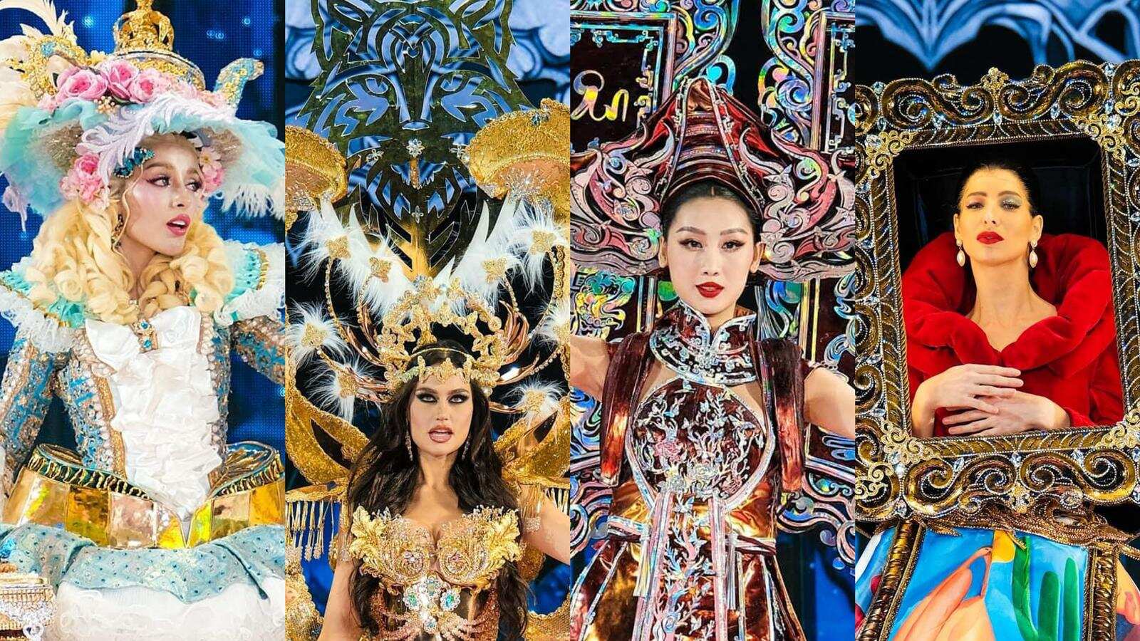 Miss Reino Unido, Miss España, Miss Vietnam y Miss Brasil.