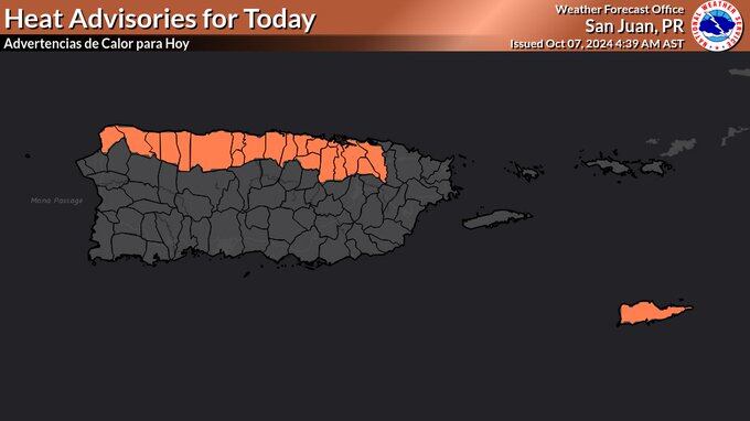 Advertencias de calor.