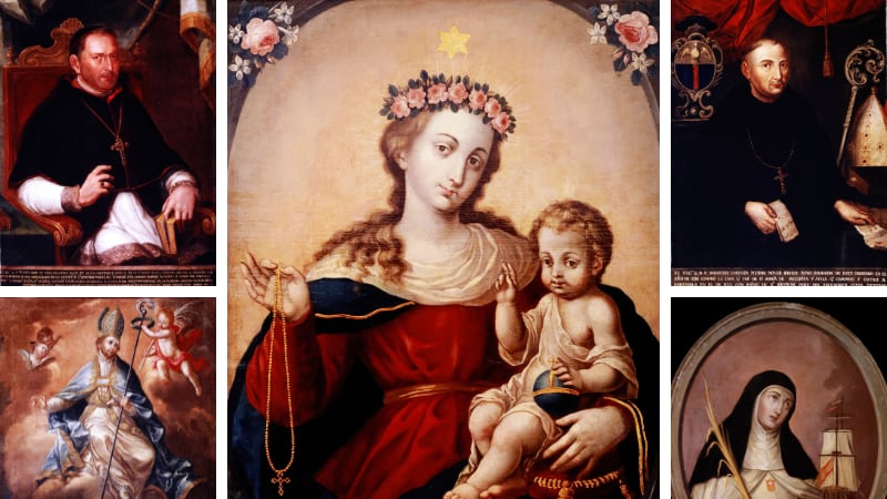 Amenazadas. Montaje de pinturas de José Campeche. / Fotos cortesía de Jochi Melero