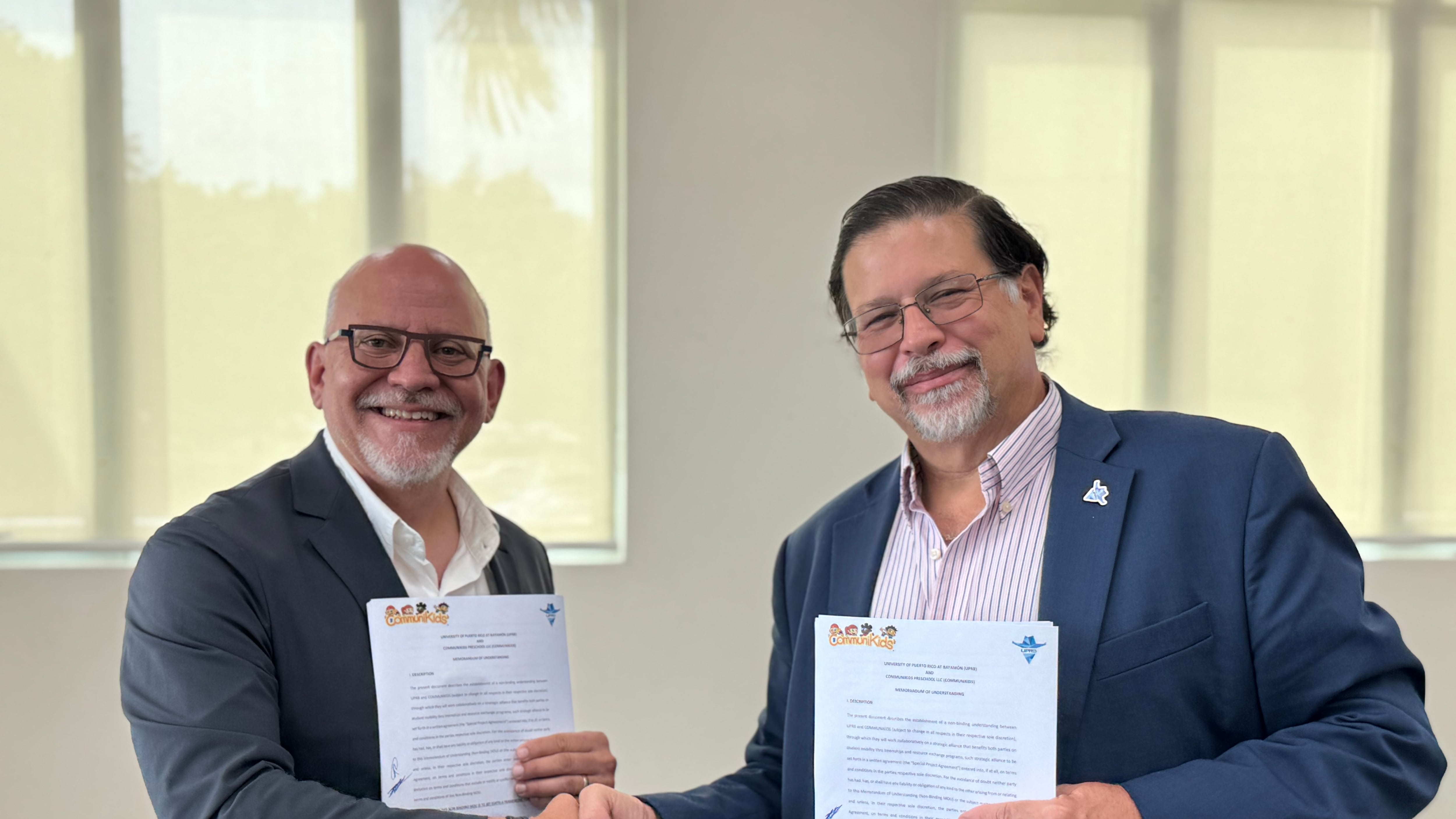 Raúl Echevarría y el rector de UPR Bayamón firman importante acuerdo con organización en Washington D.C.