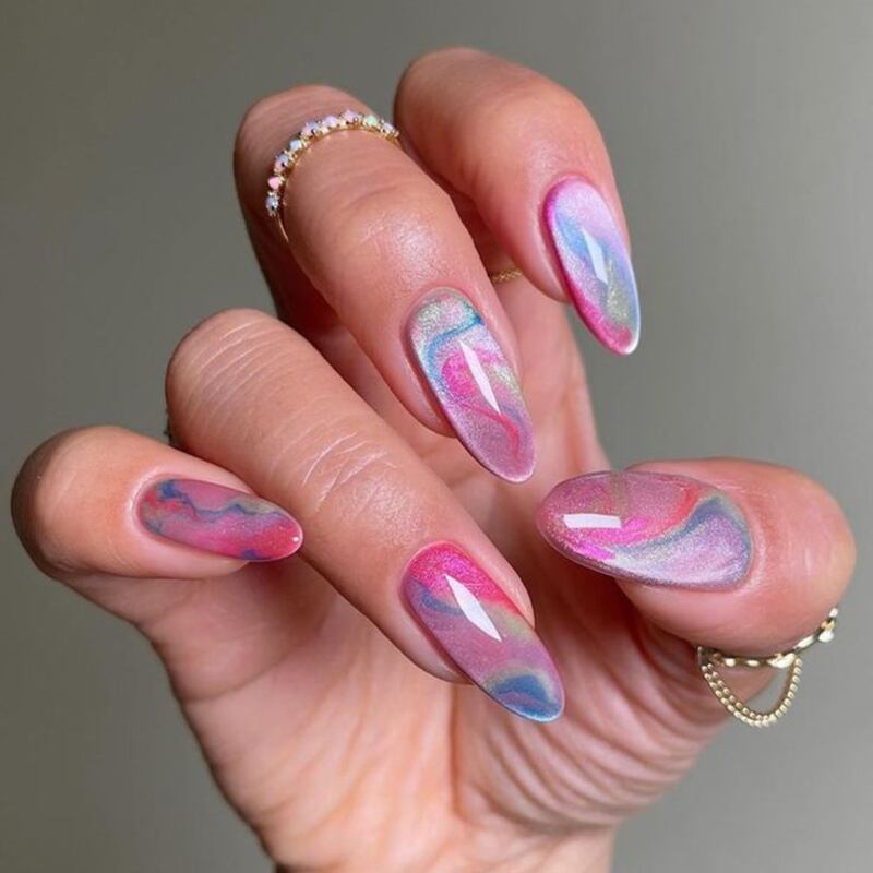 Uñas cotton candy