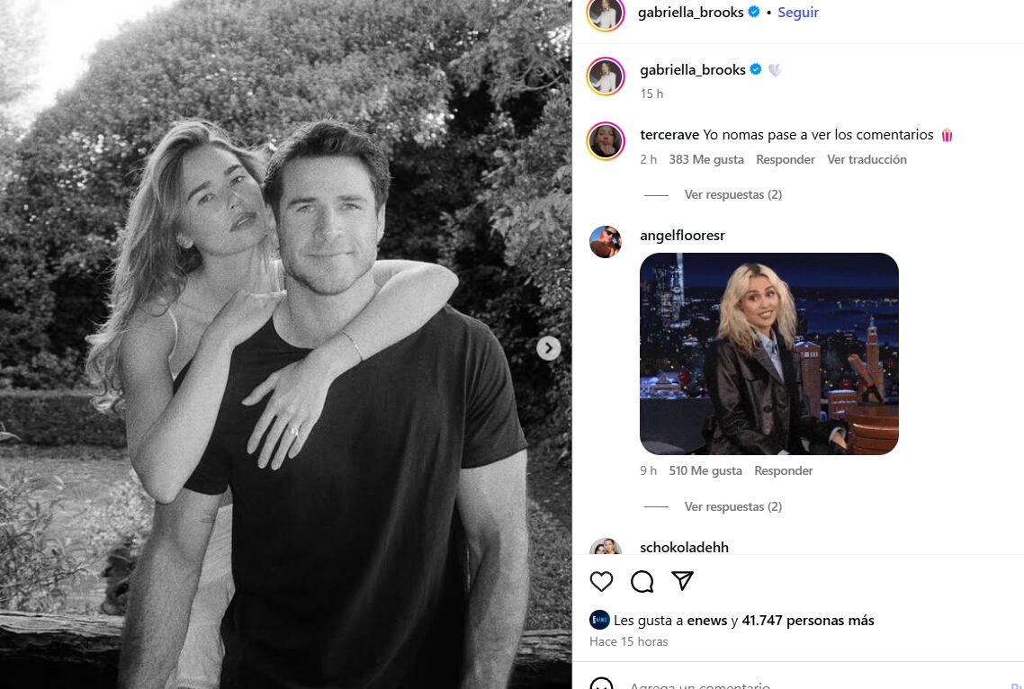 Liam Hemsworth se compromete con su novia