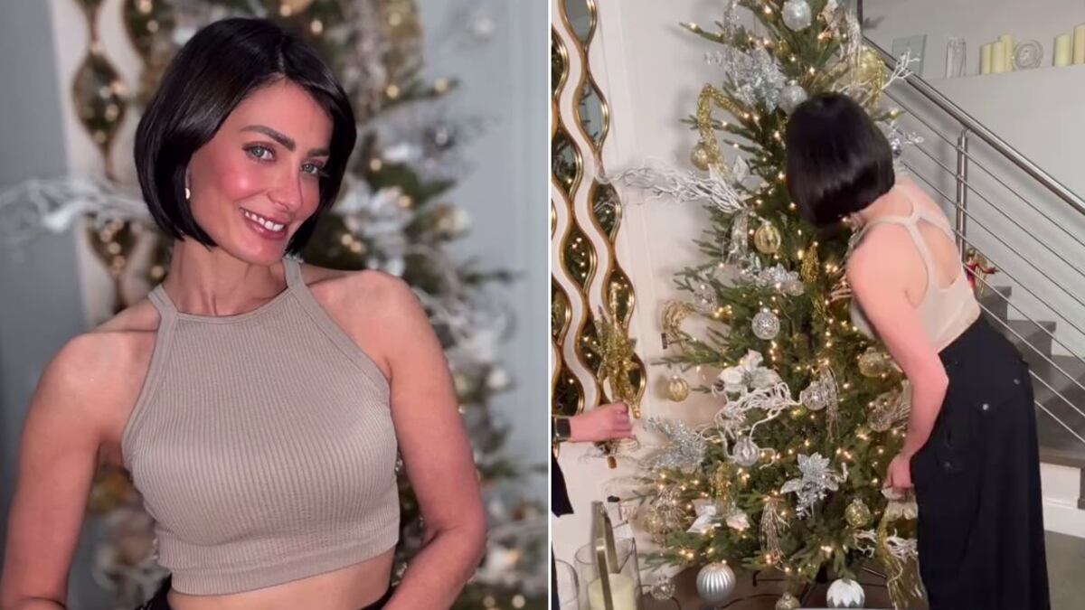 Dayanara Torres armó su arbolito de Navidad junto a su hermana