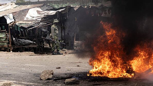 Represión de protestas en Kenia.