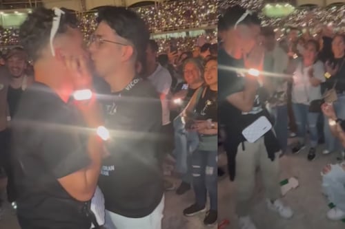 Al ritmo de ‘Antología’: Hombre le pidió matrimonio a su novio en concierto de Shakira en Cali