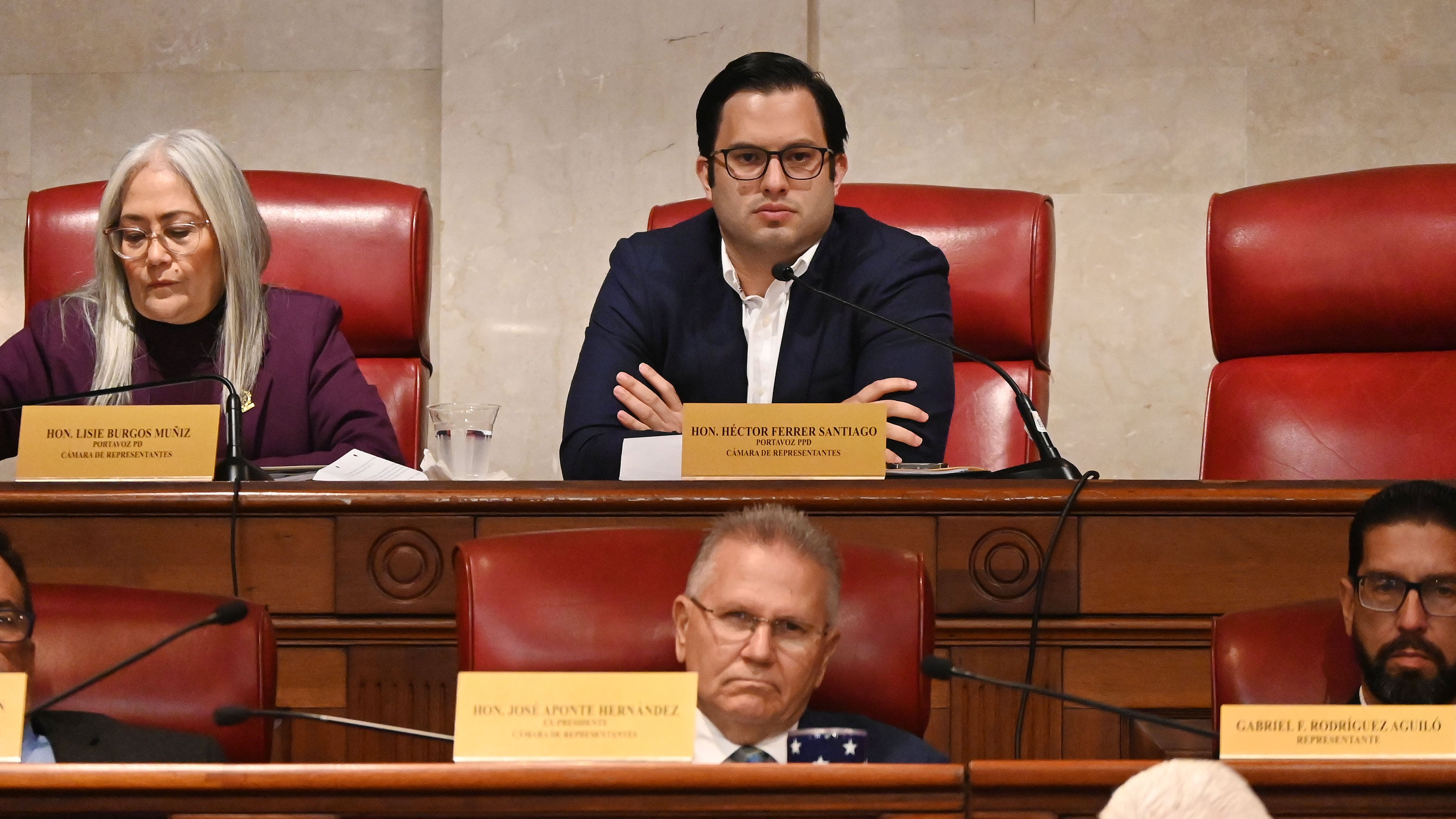 El representante del PPD, Héctor Ferrer Santiago. Vistas conjuntas de la Camara de Representantes y el Senado, para reformar la Ley Electoral.