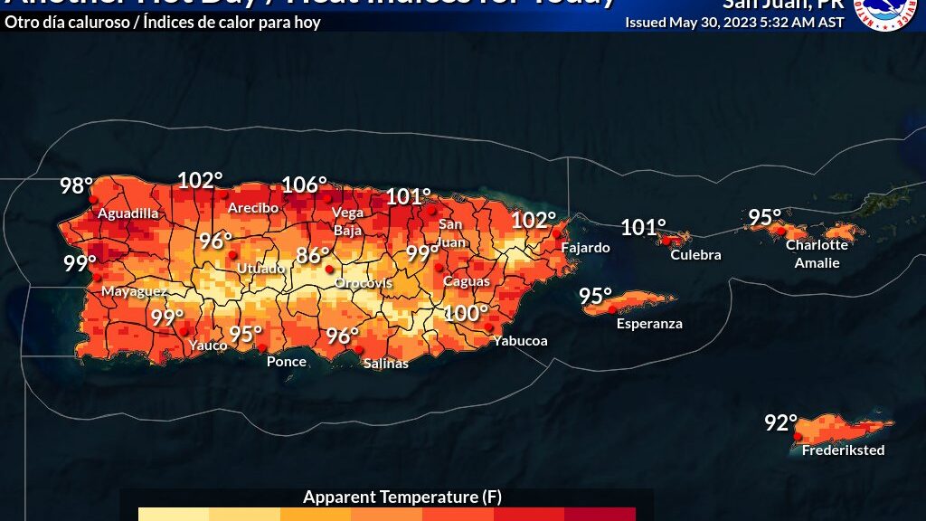 Tiempo en Puerto Rico 30 de mayo de 2023.