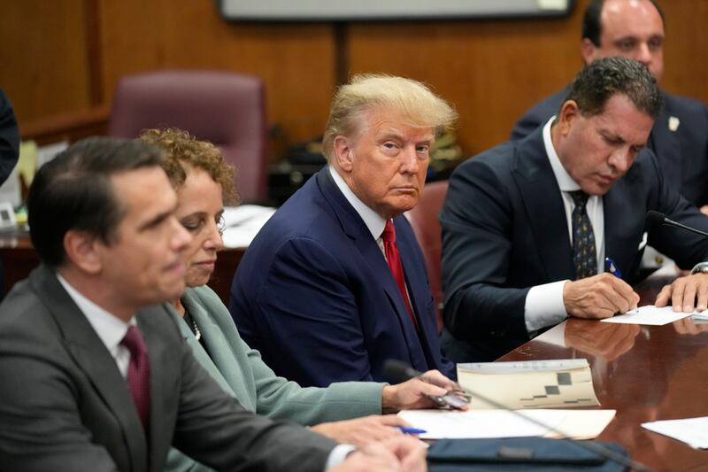 Donald Trump en la corte de Manhattan, New York